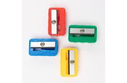 China PS Basic 8mm Plastic Rectangle Pencil Sharpener Mn Steel supplier
