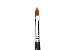 China Tongue Shape Synthetic Hair Lip Brush Black Silver Makeup Tools supplier