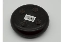 China 4.25 Round Black Stone Candle Holders Customized Design OEM Available supplier