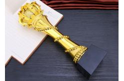 China Elegant And Luxury Designed Resin Trophy , Gold Plated Glorious Souvenir supplier