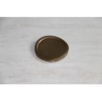 Eco friendly brown food grade plastic PE lid with customized logo embossing for sale
