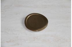 China Eco friendly brown food grade plastic PE lid with customized logo embossing supplier