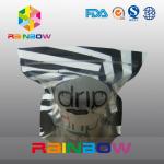 Stand Up Glossy Ice Cream Plastic Pouches Packaging With Clear Window And Zipper for sale