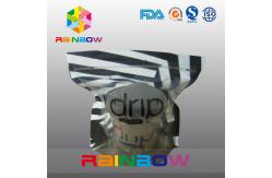 China Stand Up Glossy Ice Cream Plastic Pouches Packaging With Clear Window And Zipper supplier
