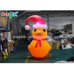 Yellow 2m Inflatable Duck Model With Air Blower For Yard Christmas Decorations for sale