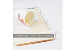 China Plexiglass Clear Custom Acrylic Fabrication Acrylic Perspex Tray With Handles supplier