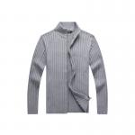 100% cotton Autumn Winter Zipper Sweater Mens Black Cardigan Sweater