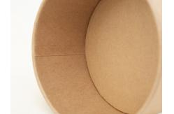China Hot & Cold Round Kraft Paper Bowls Custom Water Based Ink Flexo Printing supplier