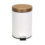 Sustainable Round Stainless Steel Trash Can with Foot Pedal and Rolling Cover in 3L/5L/8L/12L/20L/30L Sizes for sale