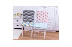 China Patterned Plush Bench Cushion , Soft Sponge Filling Thin Seat Cushions supplier