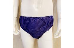 China 28gsm Dark Blue Disposable Triangle Shape PP Nonwoven Underwear With Elastic supplier