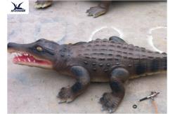 China Aquarium Life Size Animatronic Animals Artificial Alligator Waterproof Statues supplier