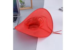 China Collapsible Cowboy Hat Foldable Nylon Bucket Hats Summer Promotional Item supplier