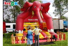 China Elephant Inflatable Bounce For Amusement Park / PVC Children Inflatable Jumping Castle supplier