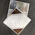 PVC Laminated Plasterboard Gypsum Ceiling Tile Plain Perforated 15mm Thickness