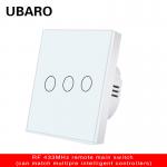 EU 3Gang Main Remote Control Light Switch 100-240Vac With Fireproof And Learn Match Code Received Switch for sale