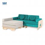 3 Piece Kids Sectional Sofa Modular Play Couch High Density Foam for sale