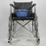 Two In One Multifunctional Folding Steel Wheelchair Commode Chair for sale
