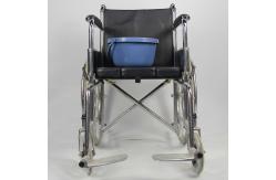 China Two In One Multifunctional Folding Steel Wheelchair Commode Chair supplier