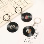 Metal Ring Transparent Acrylic Keychain Durable Simple Album CD Singer Idol Printed