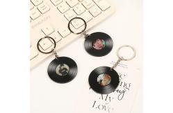 China Metal Ring Transparent Acrylic Keychain Durable Simple Album CD Singer Idol Printed supplier