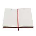 Rectangle Custom Journal Printing And Binding PU Leather Cover Red Embossed Logo