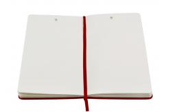 China Rectangle Custom Journal Printing And Binding PU Leather Cover Red Embossed Logo supplier