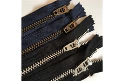 China Brass Garments Long Chain Zipper W3.2cm W5cm Waterproof For Bags supplier