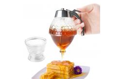 China No Drip Plastic Honey Sugar Syrup Dispenser Container With Storage Stand / Stopper supplier