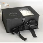 Custom Color Flower Gift Box Packaging With Clear Window And Ribbon Eco Friendly for sale