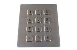 China Dynamic Waterproof IP67 Stainless Steel Numeric Keypad 12 Keys Vandal Proof supplier