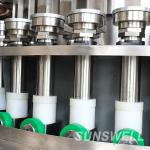 Fully Automatic Plastic Beverage Filling Machine Glass Bottled Soft Drink Dual Capping