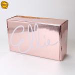 Custom Printed Rose Gold Corrugated Shipping Box For Cosmetics for sale