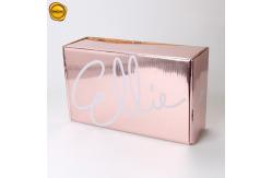 China Custom Printed Rose Gold Corrugated Shipping Box For Cosmetics supplier