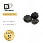 Plastic Blazer Coat Buttons Shiny & Matte Black Color For Garment Factory for sale