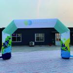 Huge outdoor advertising inflatable arch for event inflatable bevel arch for sale