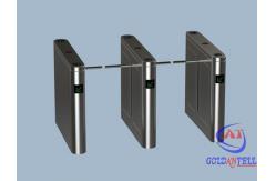 China Office Entrance Stainless Steel Drop Arm RFID Turnstile With 600mm Passage Width supplier