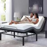 Black Smart Adjustable Bed Wireless Remote Control Steel Smart Base Bed for sale