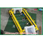 inflatable party games for adults Yellow Inflatable Sports Games Inflatable Football Field / Soccer Pitch With Goal for sale