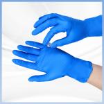 China Navy Blue Textured Powder Free Nitrile Gloves Sterile Nitrile Gloves manufacturer