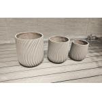 Stylish Round Fiberclay Planter For Warmer And Barbecue Camping Burners for sale