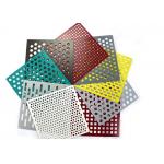 Metallic Architectural Decorative PVDF Perforated Metal Facades Powder Coating for sale