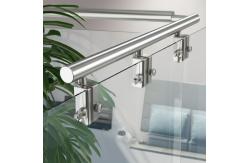 China Compact Stainless Steel Handrails with 8mm Glass Clamps for Glass Railings supplier