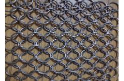 China Gold Fireproof Chainmail Ring Mesh Curtain 3.8mm-50mm Aperture supplier