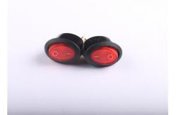 China Red SPST Oval LED Rocker Switch supplier