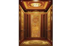 China Wooden Elevator Cabin Decoration Luxury Ceiling And Down Lamp supplier