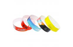 China Disposable Custom Tyvek Wristbands For Events White Red Blue Security supplier