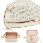 Soft Durable Water-resisitant Travel Makeup Bag, Large Double Layer Make Up Cosmetic Bag for Women for sale