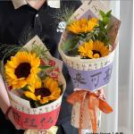 Chinese-Style Calligraphy The Perfect Paper Product for Wrapping Flower Bouquets and Sunflowers for sale