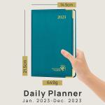 Pacific Green Executive Daily Planner 2023 , Customization A5 Daily Schedule Planner